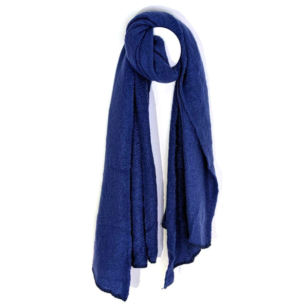 Substantial plain large blanket edge scarf