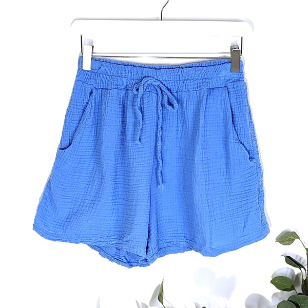 Cotton waffle type shorts with pockets (S-M)