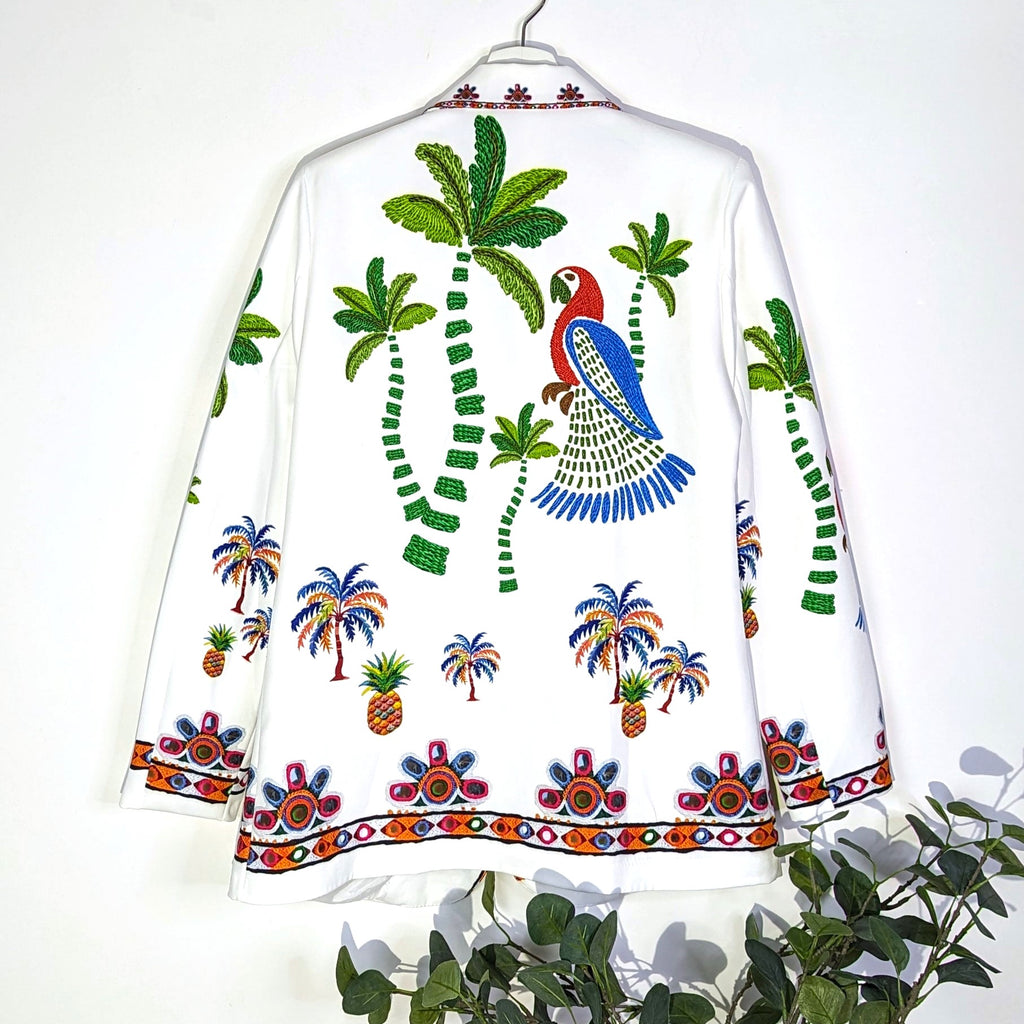 Distinctive parrot print tropical blazer (M) – Tempest Designs