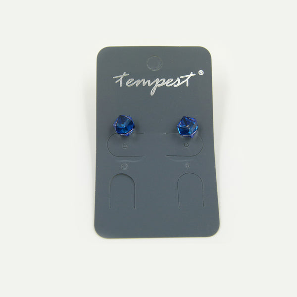 Indigo crystal earrings