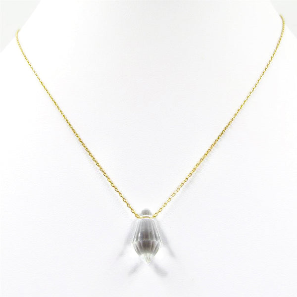Delicate chain necklace with crystal pendant