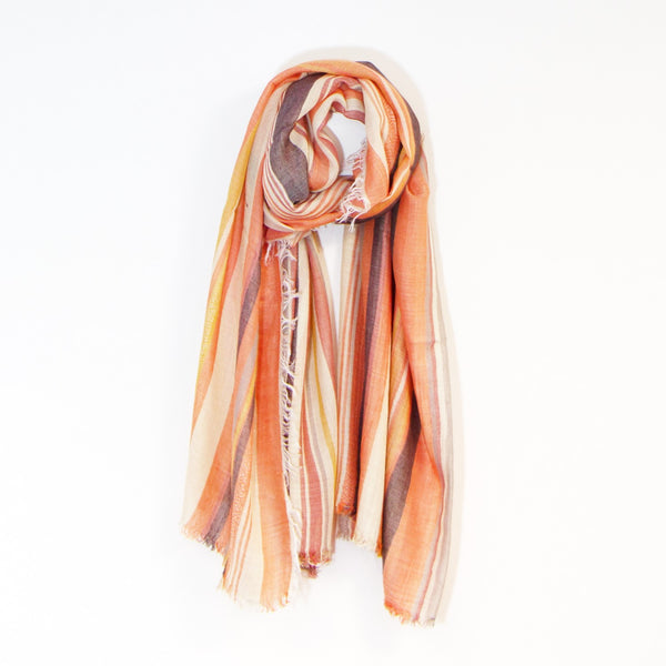 Multi coloured artisan scarf