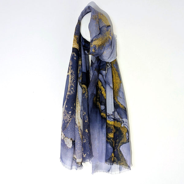 Marble Style digital print viscose scarf