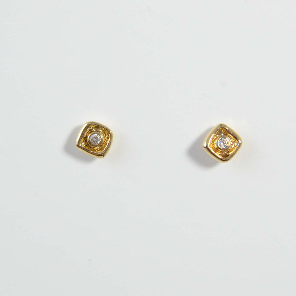 Designer style square earrings with small stone