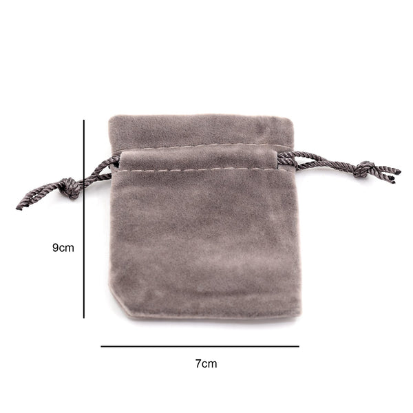 Moleskin velour luxury drawstring bag (pack of 12) H 9cm W 7cm