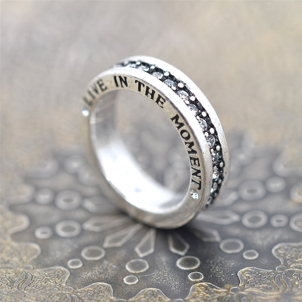 Full eternity style crystal ring w