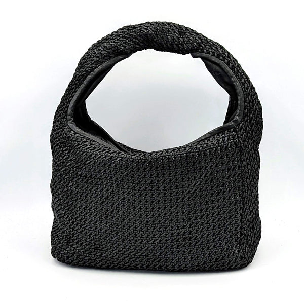 Luxe criss-cross vintage wash woven handbag