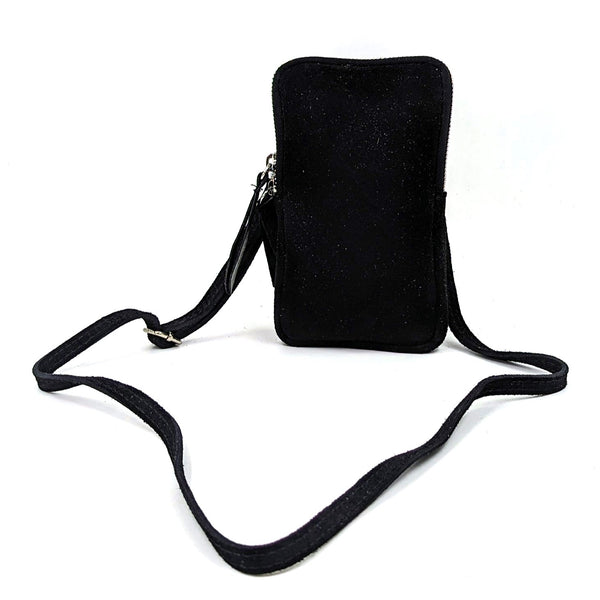 Essential suede cross body phone purse