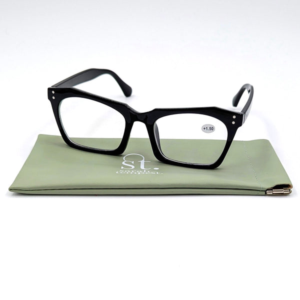 Classic elegant black reading glasses