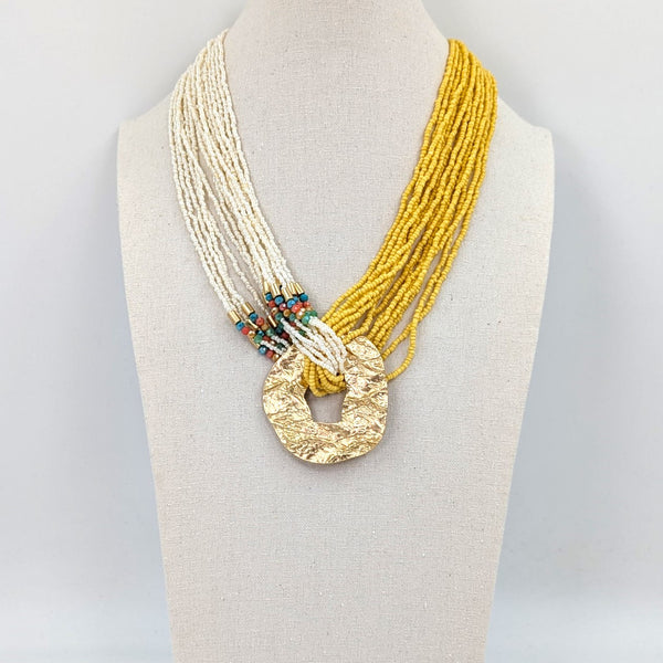 Contemporary Navaho inspired beaded necklace
