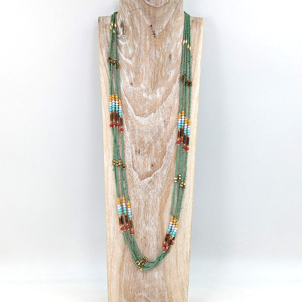 Navaho inspired multistrand necklace