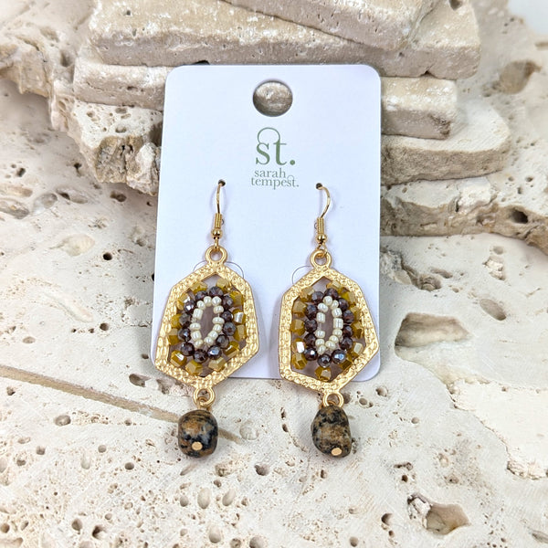Luxury beaded earrings