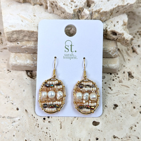 Luxury beaded earrings