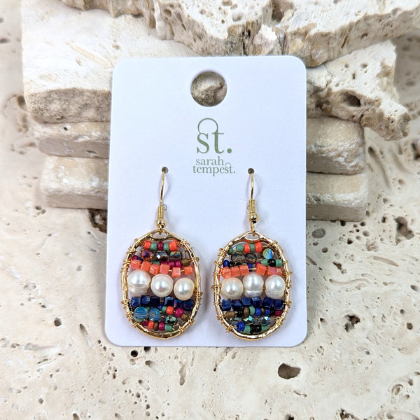 Luxury beaded earrings