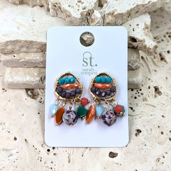 Luxury beaded earrings