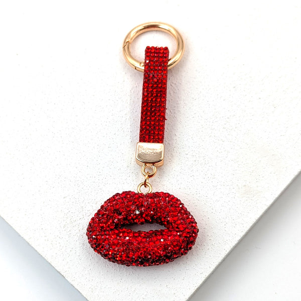 Lucious lips crystal keyring