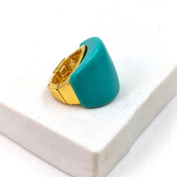 Resin adjustable statement ring