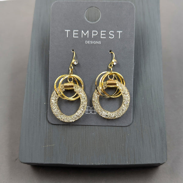 Multi hoop earrings with encased crystals