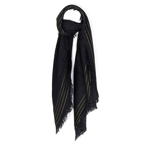 Golden dot edge detail Kashmir feel scarf