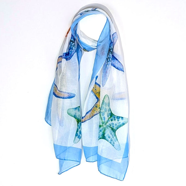 Multi-starfish print scarf