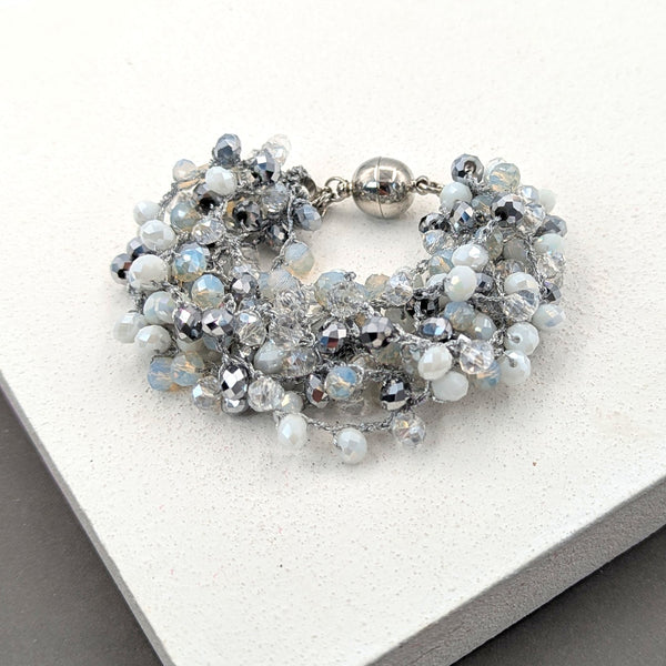 Multistrand beaded bracelet