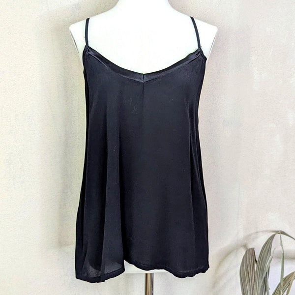 Satin feel edge viscose Cami top with adjustable straps (S)