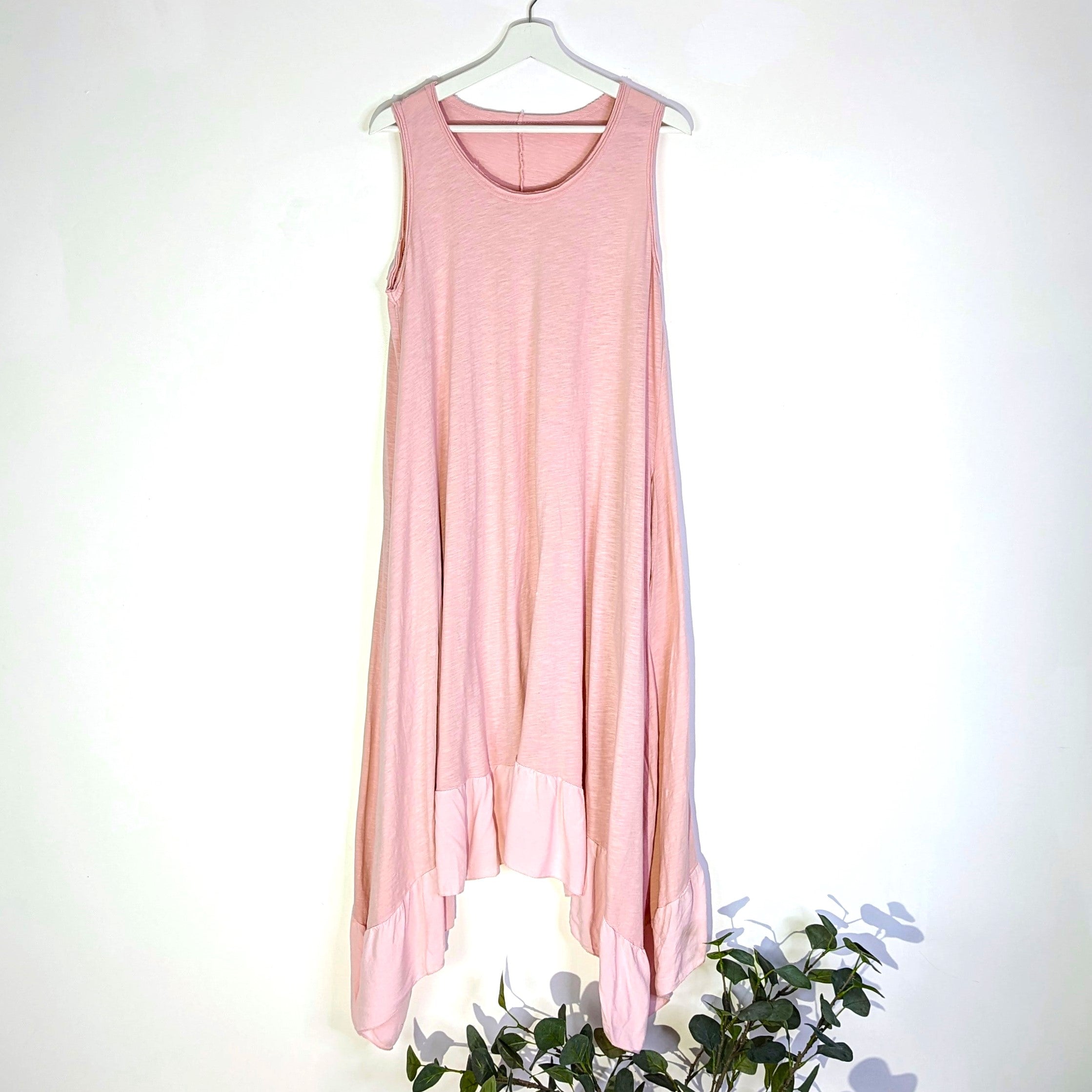 Jersey summer dress with tapered hem and pockets (M-L) – Tempest Designs
