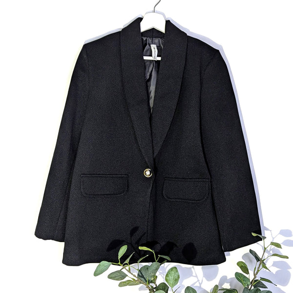 Smart warm blazer with golden heritage button (M)