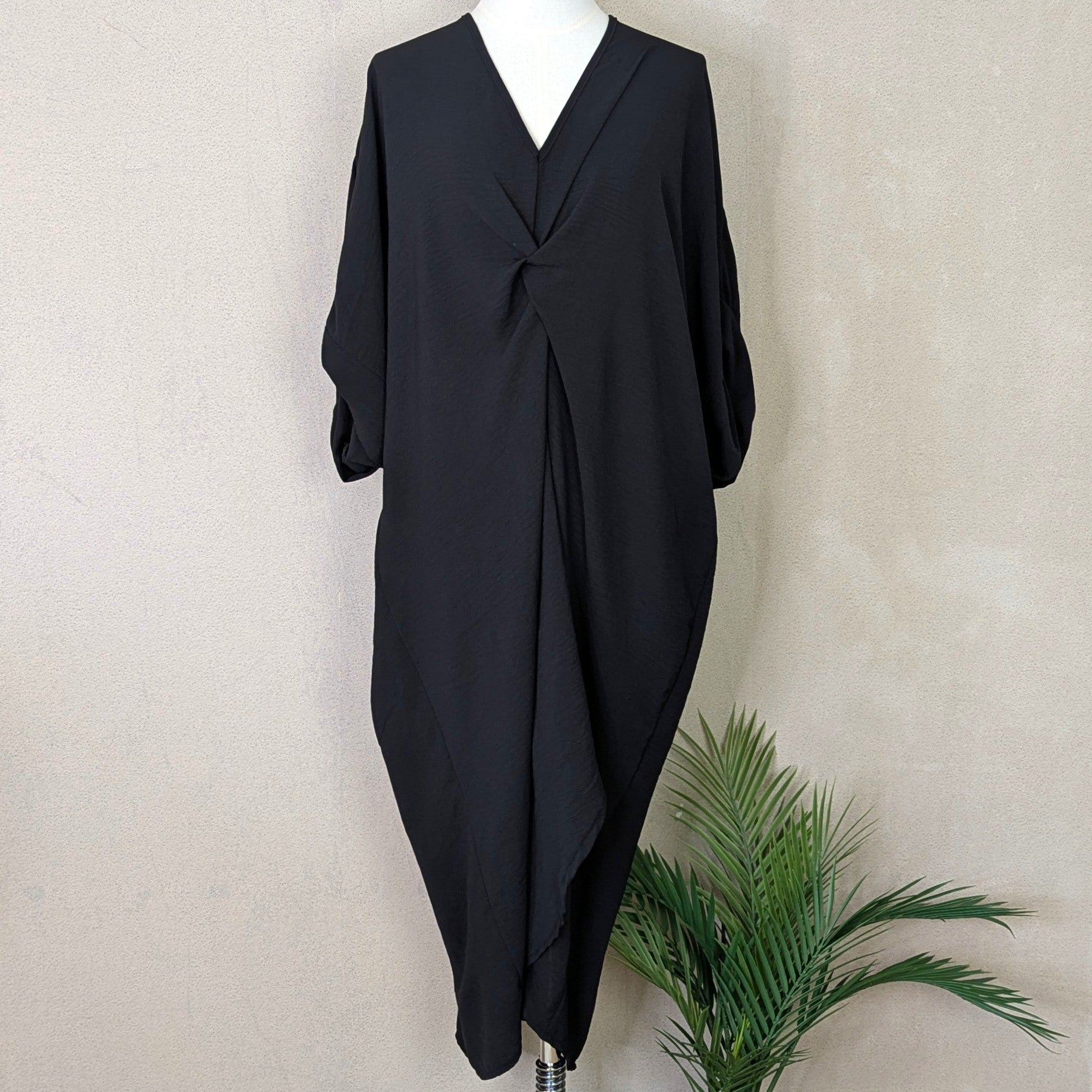 Twist front plain roomy dress (M-XL) – Tempest Designs