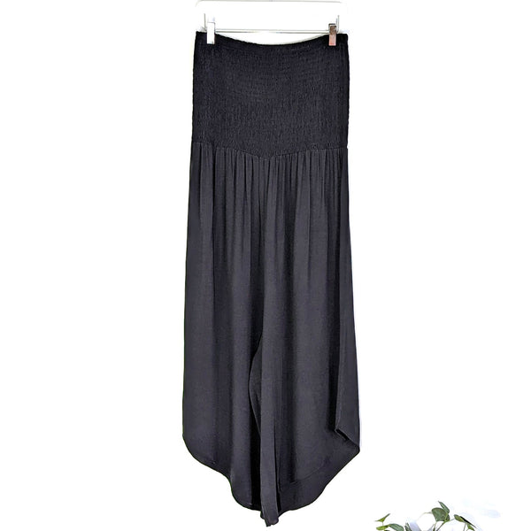 Viscose bandeau jumpsuit with slightly tapered legs (L)
