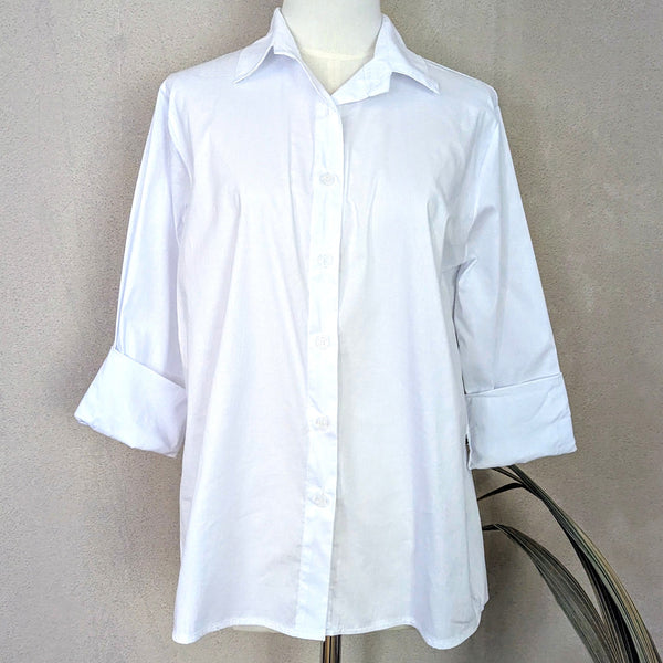 Plain white cotton shirt (S)