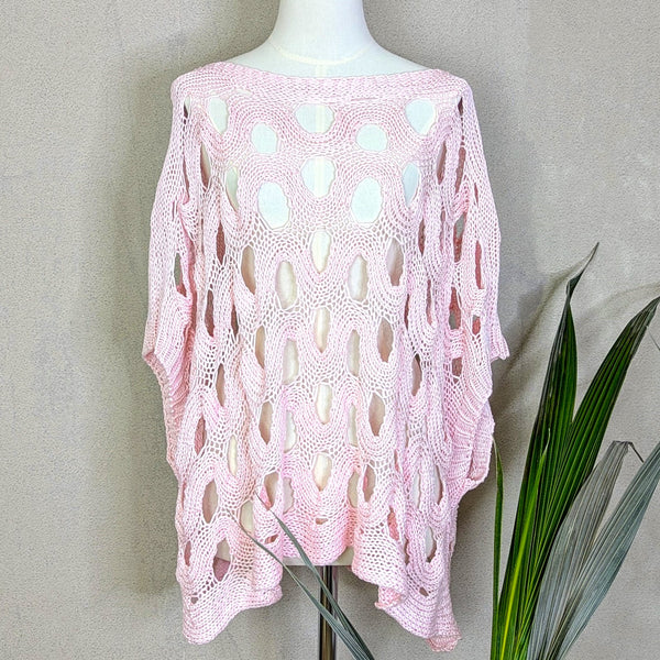 Waves and holes knitted tank style overtop