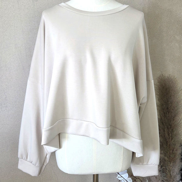Luxe scuba soft fabric boxy top (M)