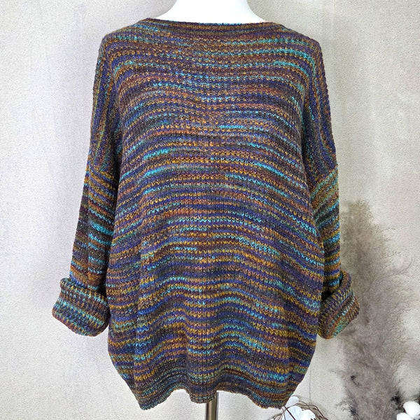 Polyamide mix subtle glitter colourful jumper (M)