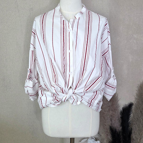 Stylish cotton variegated striped shirt (S-M)
