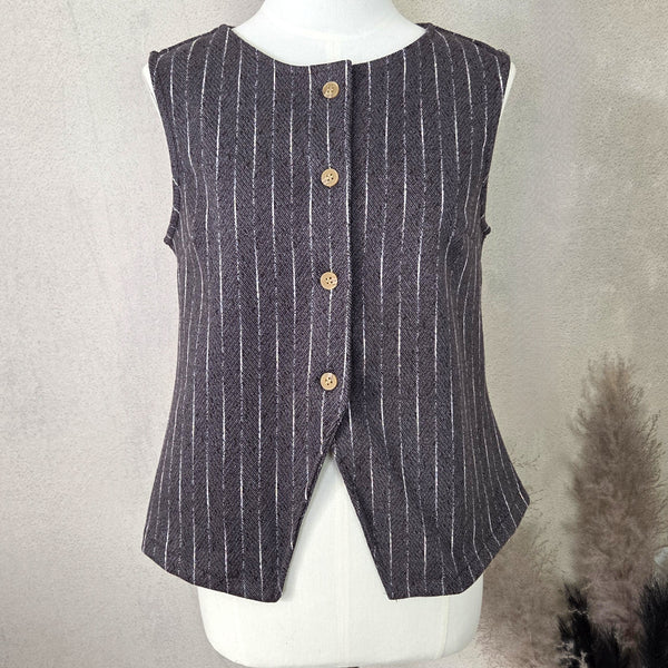 Subtle pin stripe waist coat (S-M)