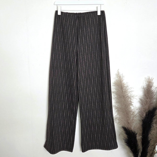 Subtle stretchy pin stripe straight leg trousers (M)