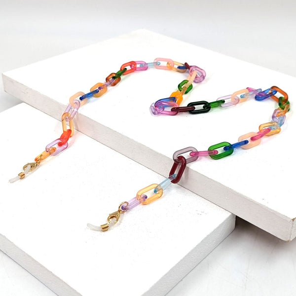 Resin link glasses chain