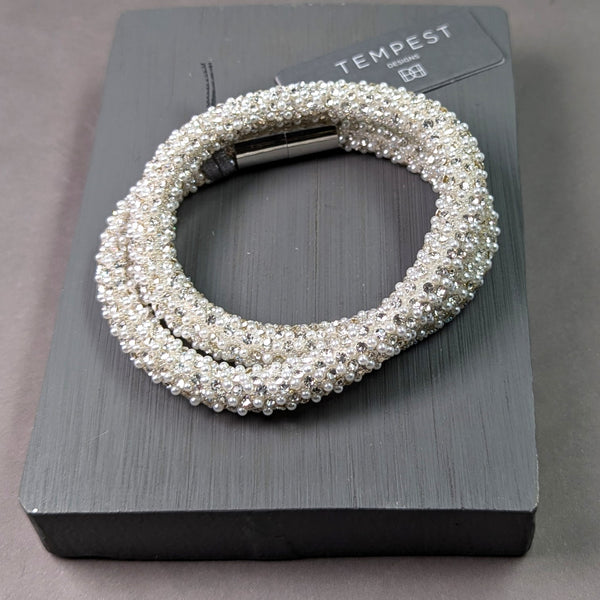 Mini pearl and crystal multi wear bracelet and necklace