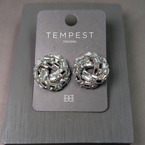 Baguette crystal rope earrings