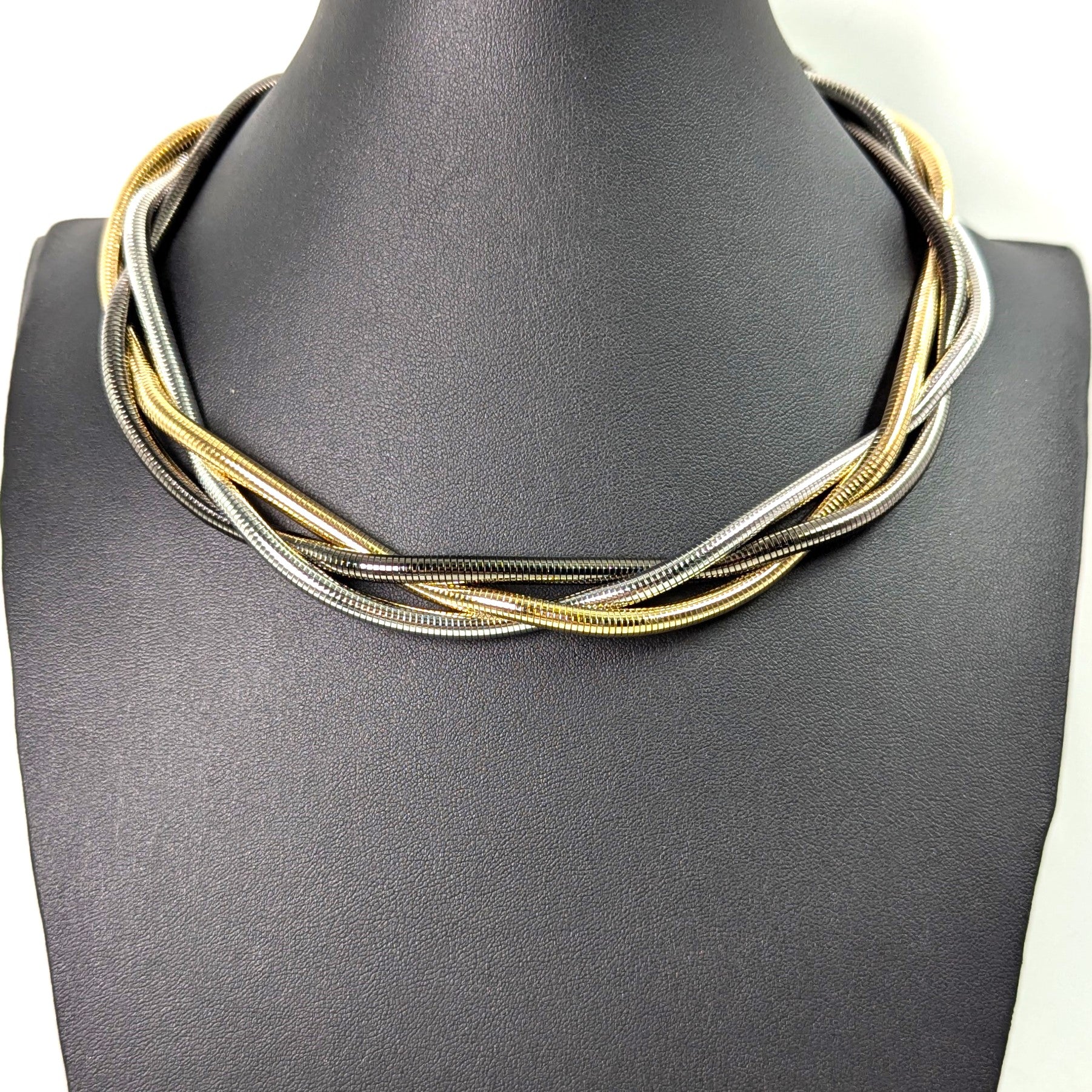 Triple plated twisted effect necklace – Tempest Designs