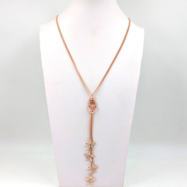 Delicate little droppers on long chain necklace