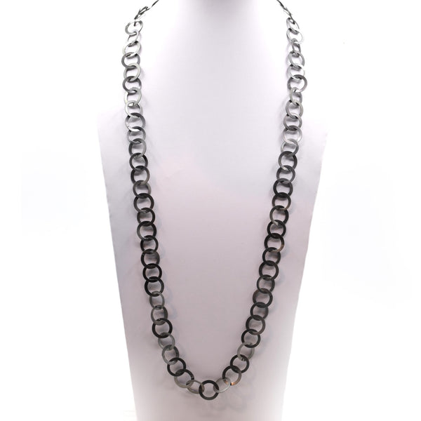 Gun long circle chain link necklace