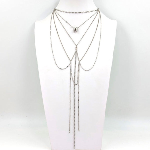 Multi layered Y shaped necklace