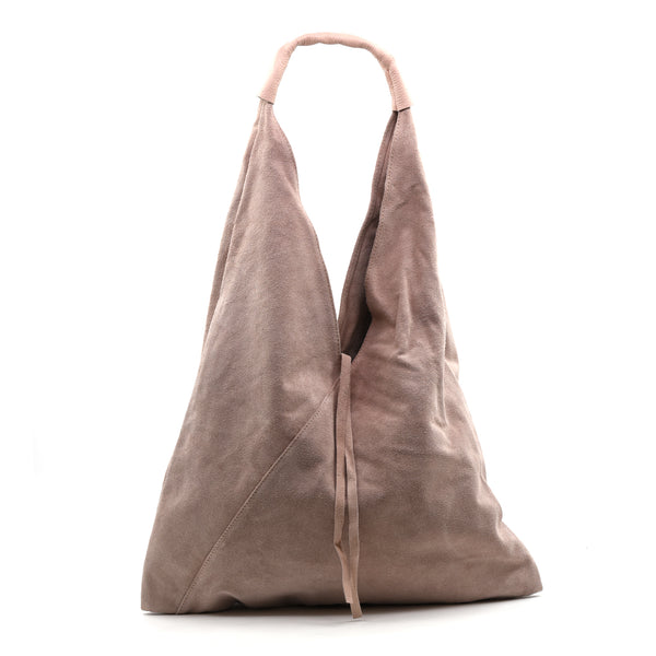 Large slouchy Italian leather suede handbag