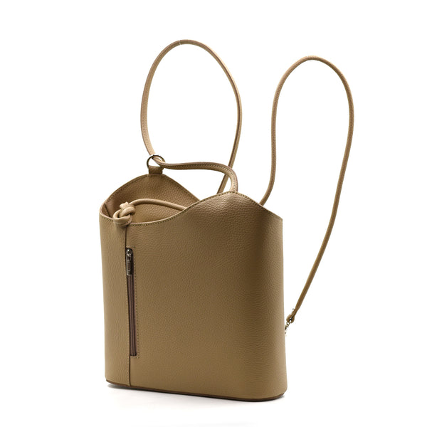 2 in 1 real leather handbag/backpack