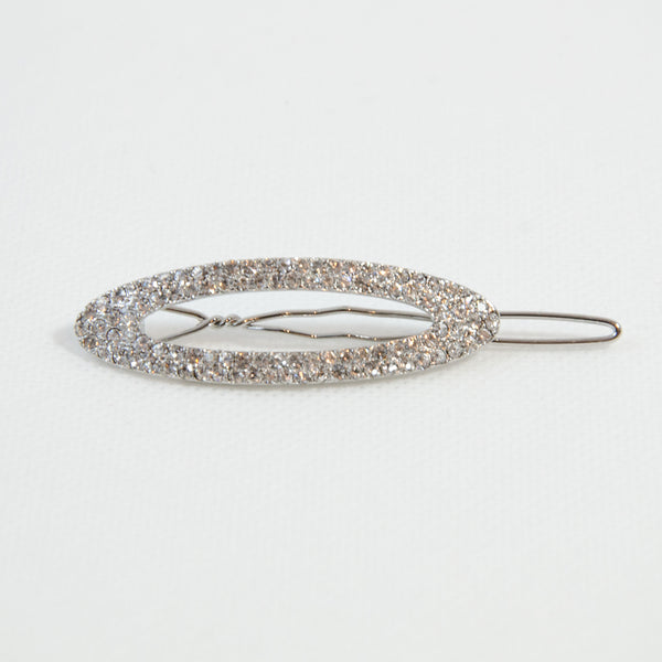 Cut out diamante oval hair clip