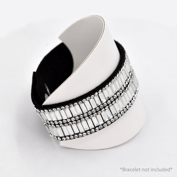 White leatherette bracelet shape mould