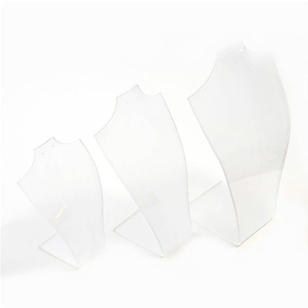 3 piece frosted perspex bust set
