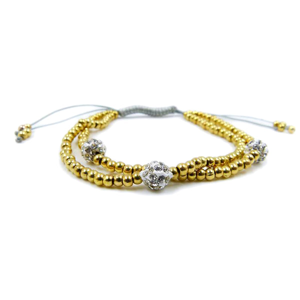 Delicate friendship bracelet with crystal detail